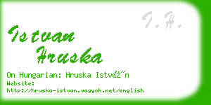 istvan hruska business card